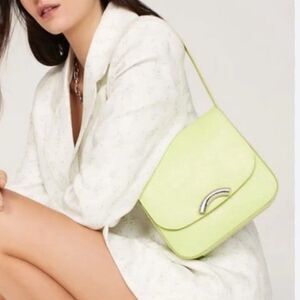 Little Liffner Lime Green Rainbow Bag Purse FLAWED rtr